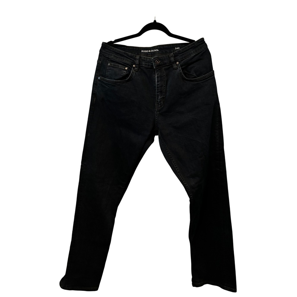 RODD & GUNN Mens 34R Black Straight Leg Denim Jeans Pants